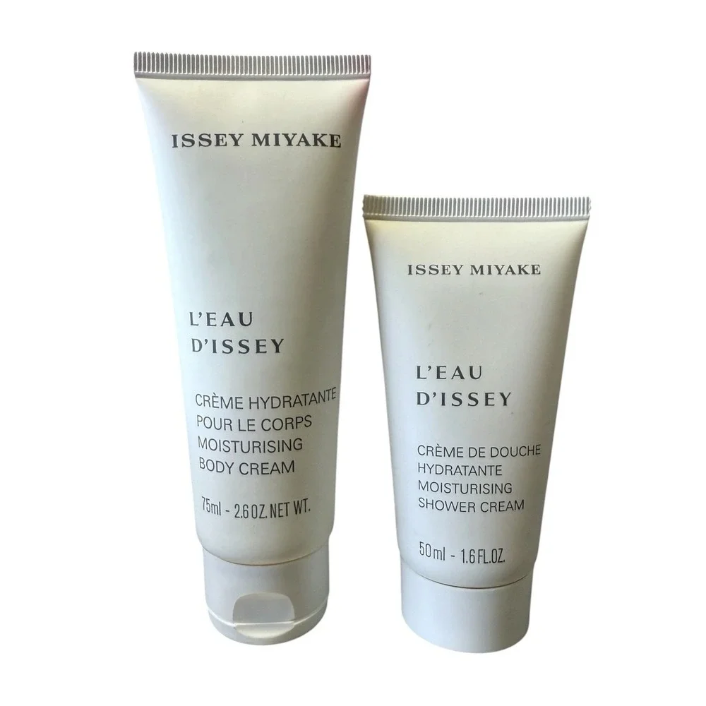 Issey Miyake L'eau D'Issey Moisturizing Body Cream 2.6 oz & 1.6 oz Shower Cream